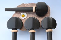 Ebenholz-Cellowirbel "Elgandal" mit Buchsring, Hill-Modell