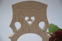 Mondholz Cello-Steg***, handges&auml;gt, franz&ouml;sisch, 90 mm