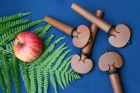 Buchs-Cellowirbel mit Ebenholzdekor, Herzmodell