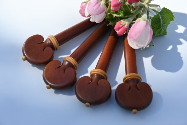 Buchs-Herzwirbel f&uuml;r Cello, "Elgandal", mit Buchsverzierung