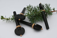 Ebenholz-Herzwirbel mit Buchs f&uuml;r Geige, Lindstedt-Serie
