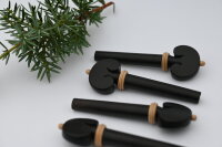 Ebenholz-Herzwirbel mit Buchs f&uuml;r Geige, Lindstedt-Serie
