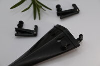 Feinstimmer einzeln für Saitenhalter Geige aus Metall, schwarz