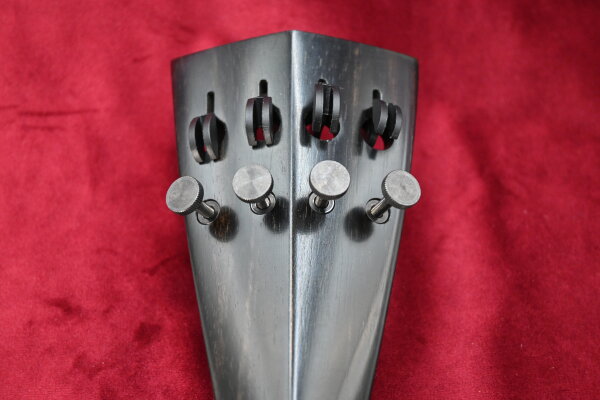 Ebenholz-Saitenhalter für Cello, engl./Hill, 4 Feinstimmer