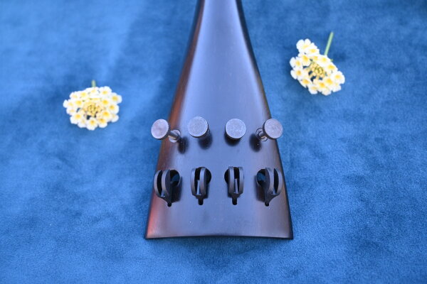 Ebenholz-Cello-Saitenhalter, franz&ouml;sisch, 4 Feinstimmer