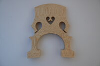 Mondholz Cello-Steg***, handges&auml;gt, franz&ouml;sisch, 90 mm