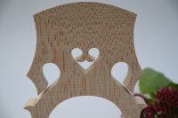 Mondholz Cello-Steg***, handgesägt, französisch, 90 mm